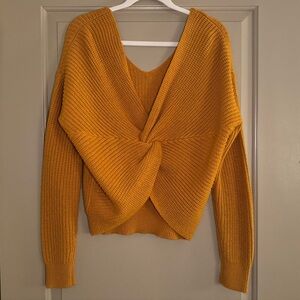 Yellow Crossed Back Sweater